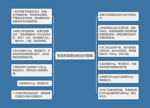 变应性血管炎的治疗措施