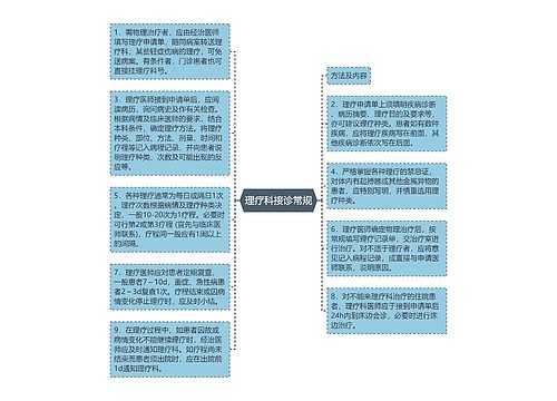 理疗科接诊常规