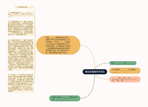 物品采购委托书示范