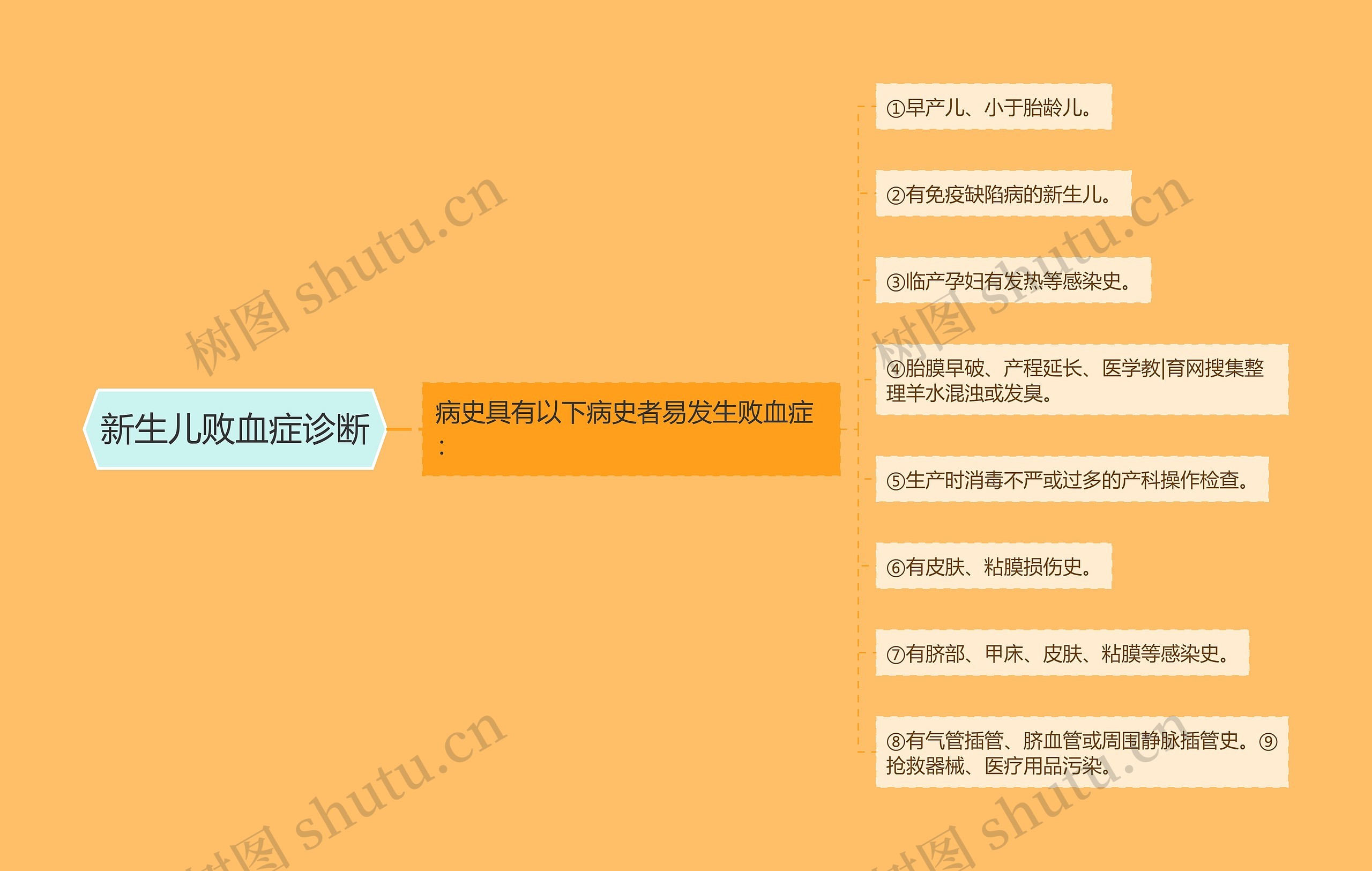 新生儿败血症诊断思维导图