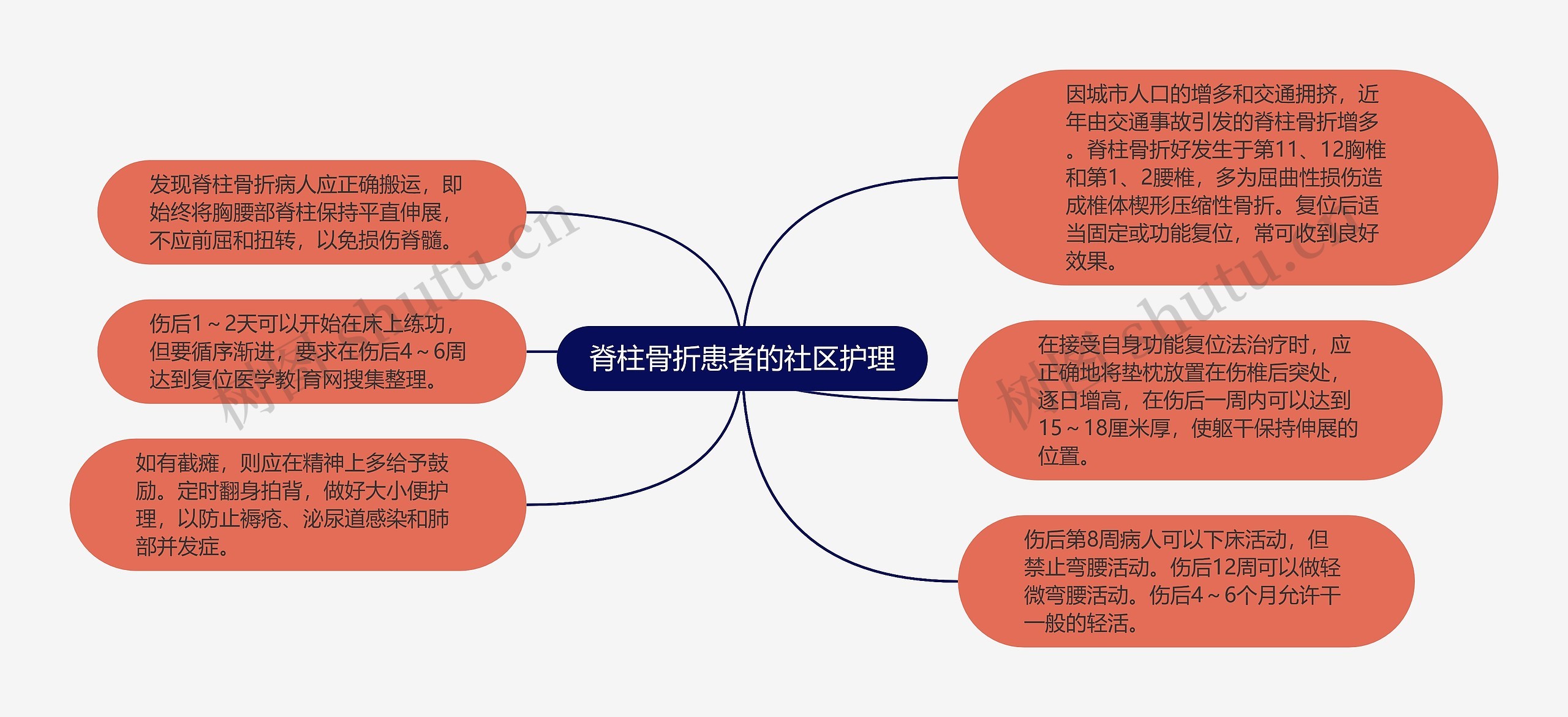 脊柱骨折患者的社区护理思维导图