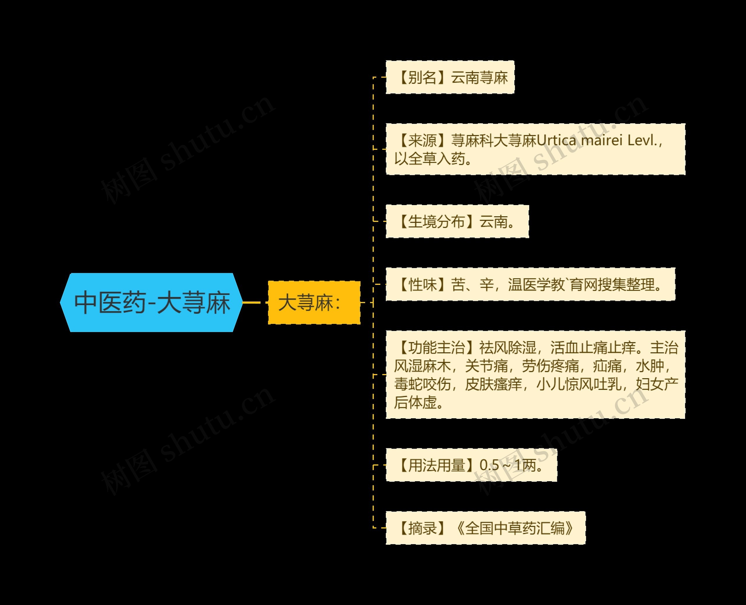 中医药-大荨麻思维导图