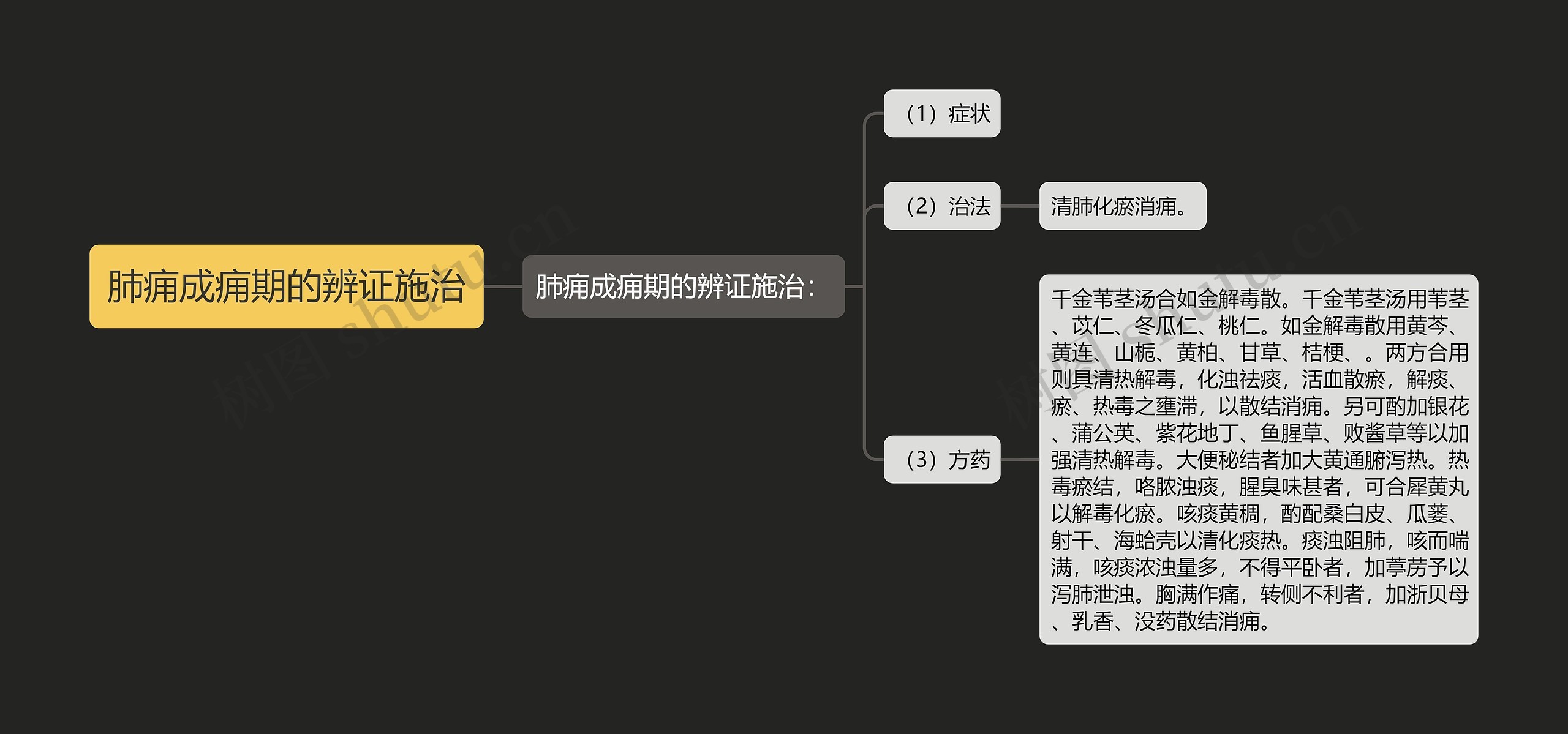 肺痈成痈期的辨证施治