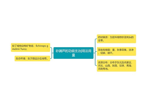 砂漏芦的功能主治|用法用量