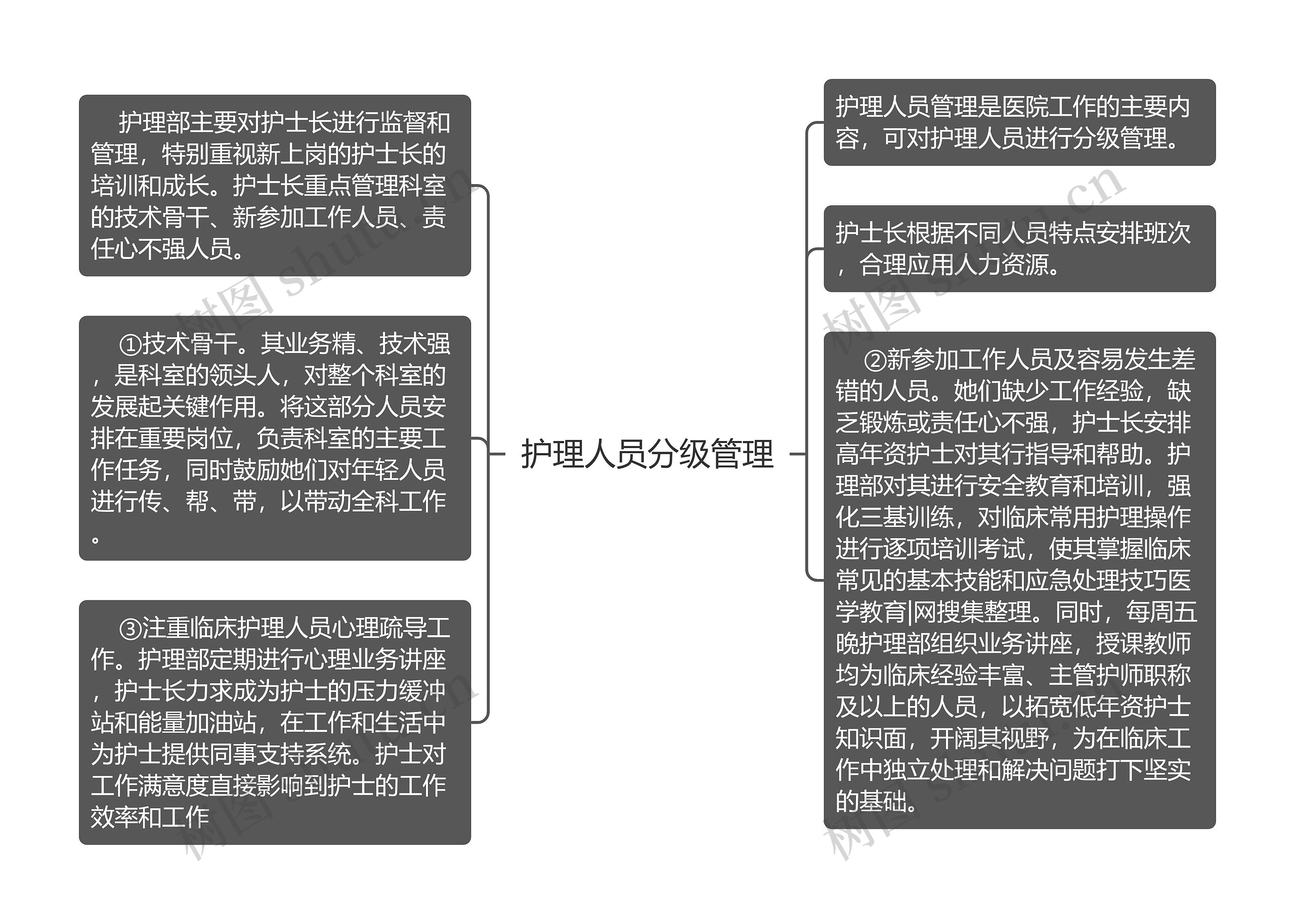 护理人员分级管理思维导图