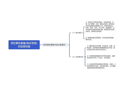 恶性黑色素瘤/临床表现/实验室检查