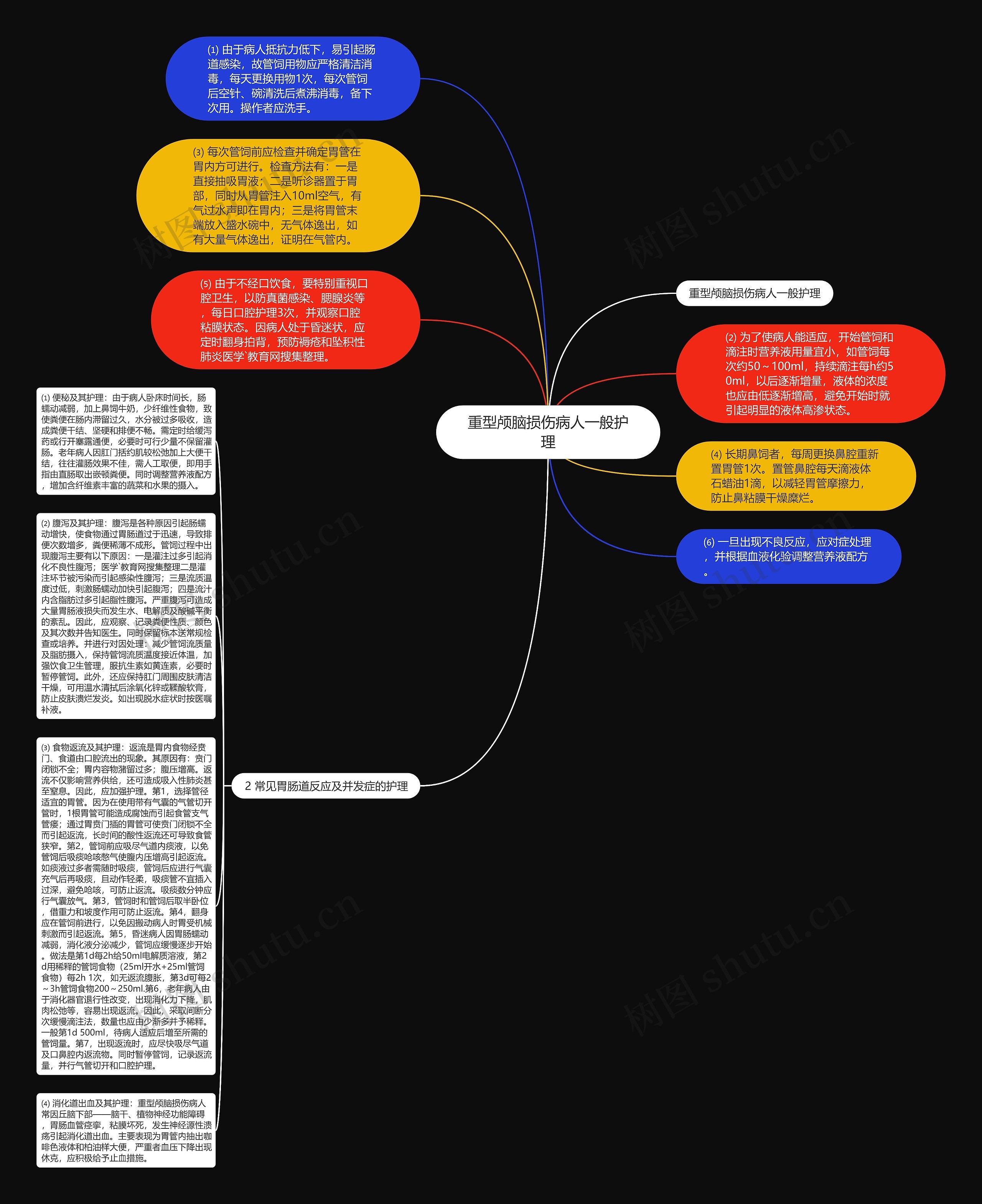 重型颅脑损伤病人一般护理思维导图