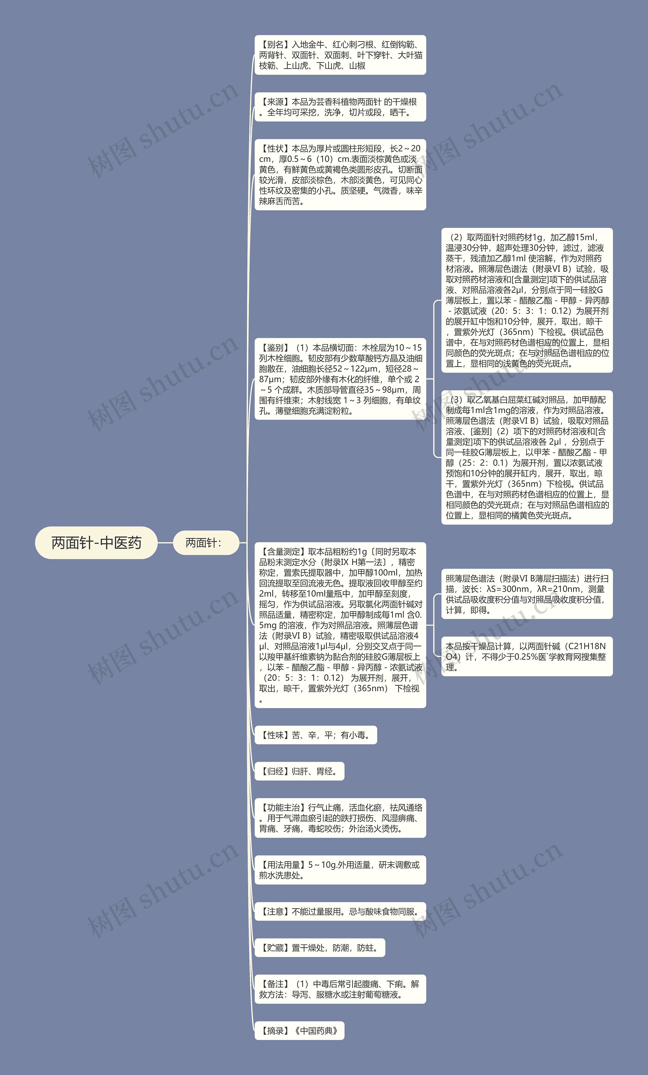 两面针-中医药思维导图