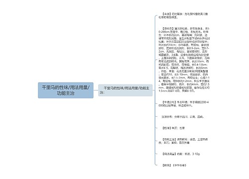 千里马的性味/用法用量/功能主治