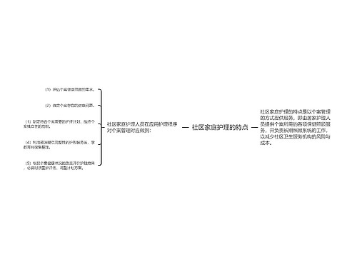 社区家庭护理的特点