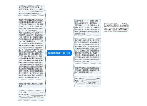 诉讼委托代理合同（二）