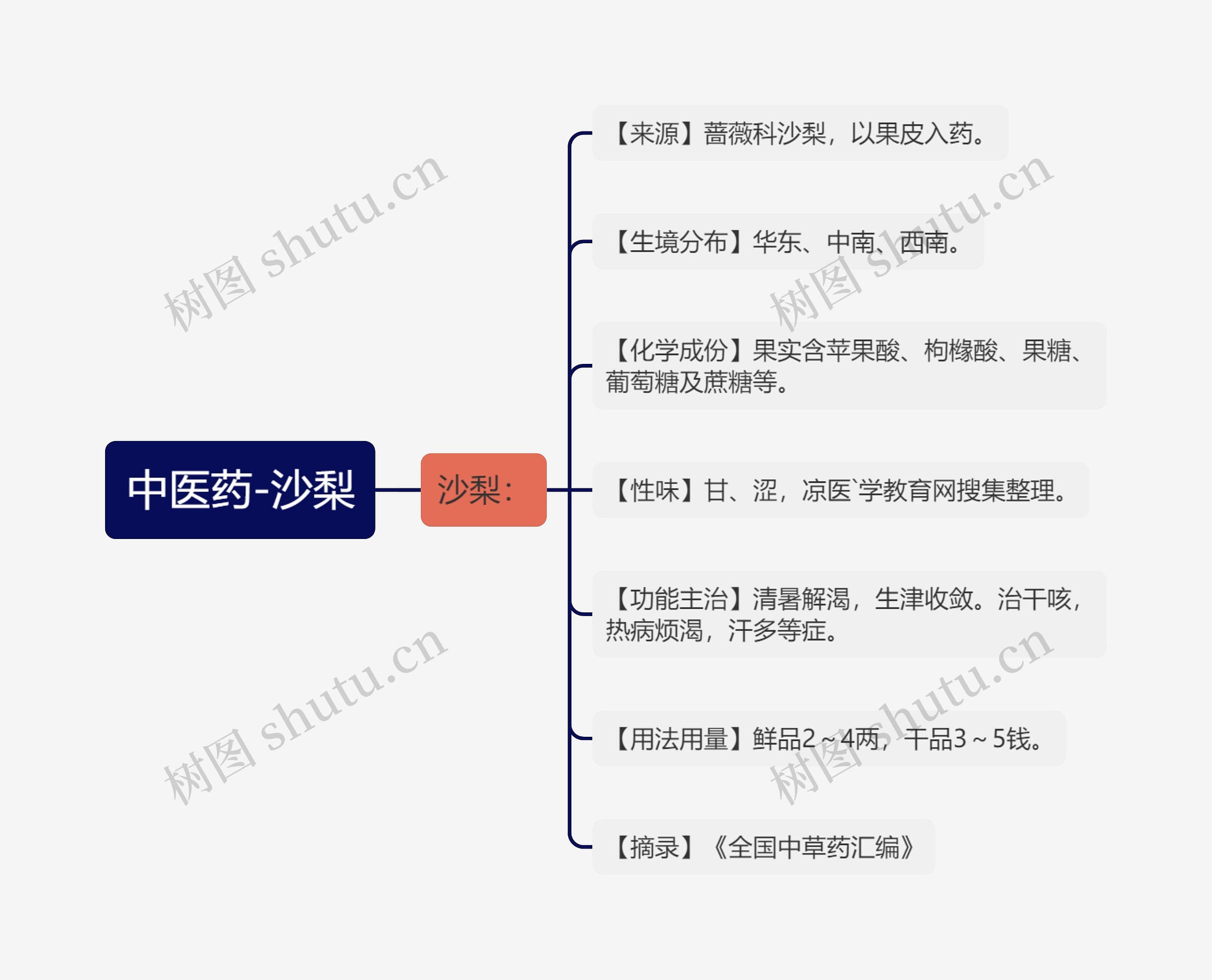 中医药-沙梨思维导图