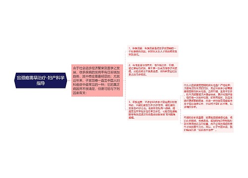 宫颈癌需早治疗-妇产科学指导