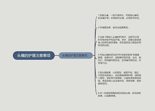 头痛的护理注意事项