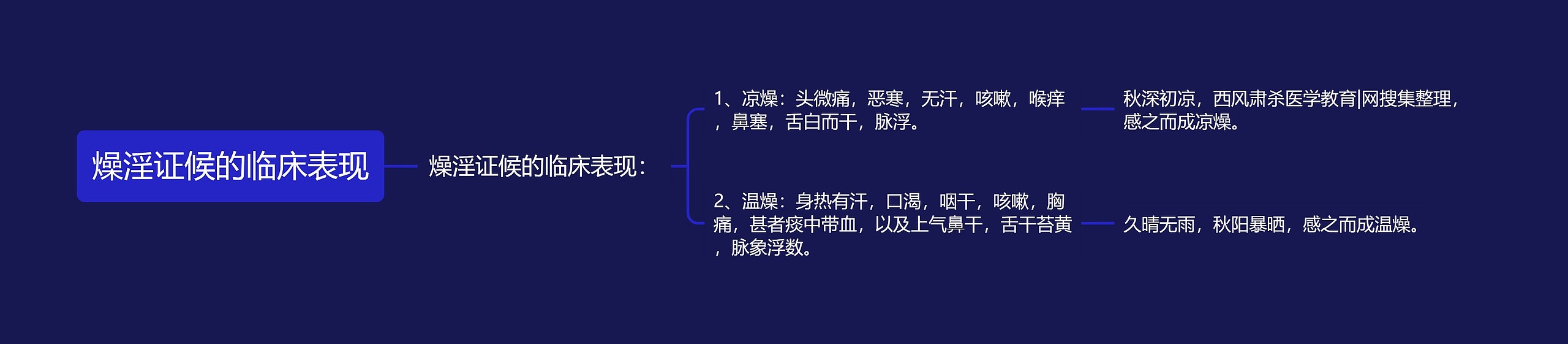 燥淫证候的临床表现