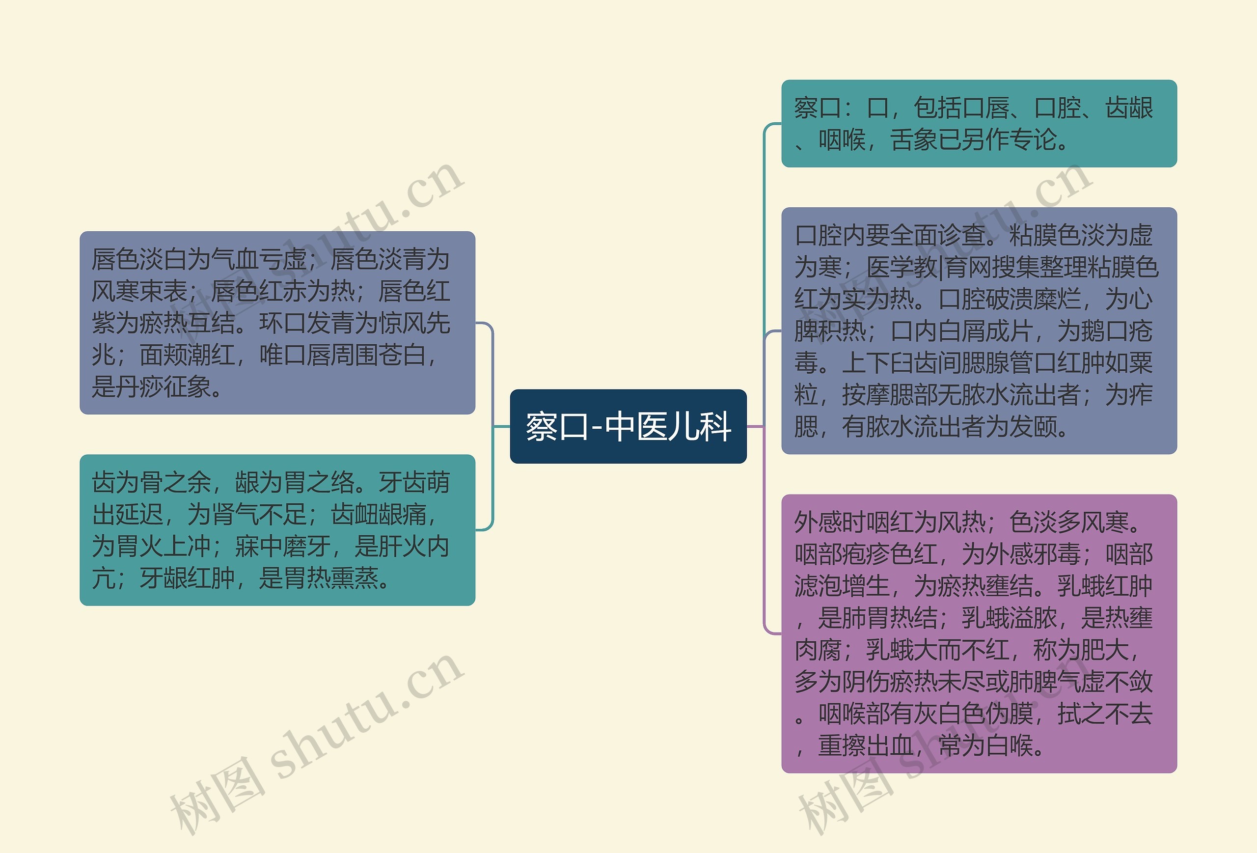 察口-中医儿科思维导图