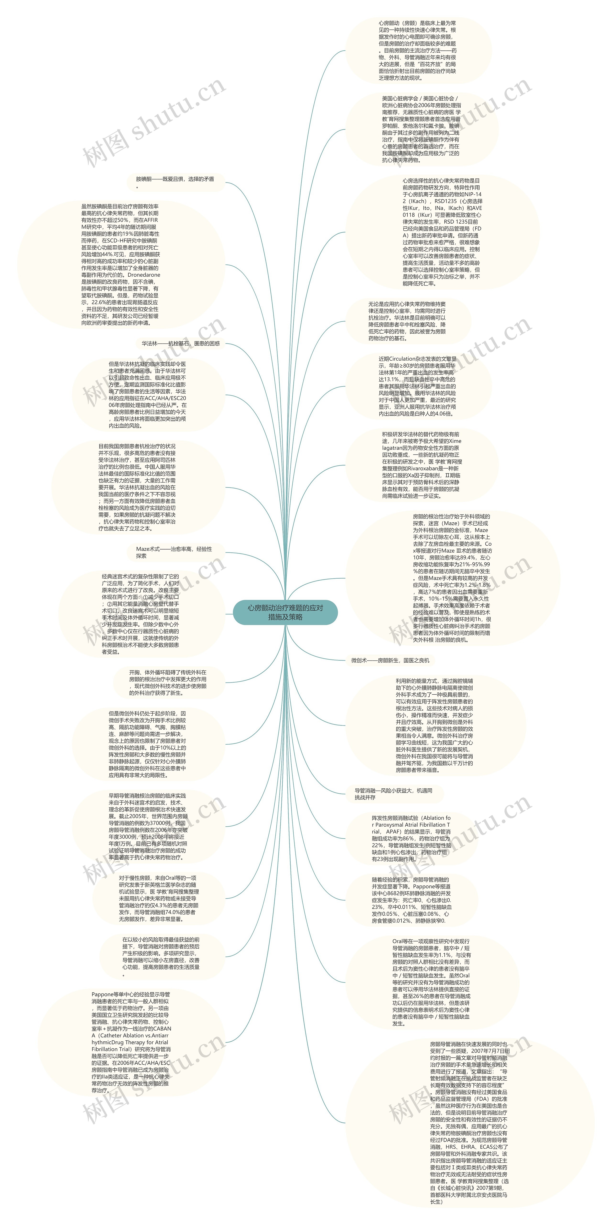 心房颤动治疗难题的应对措施及策略思维导图