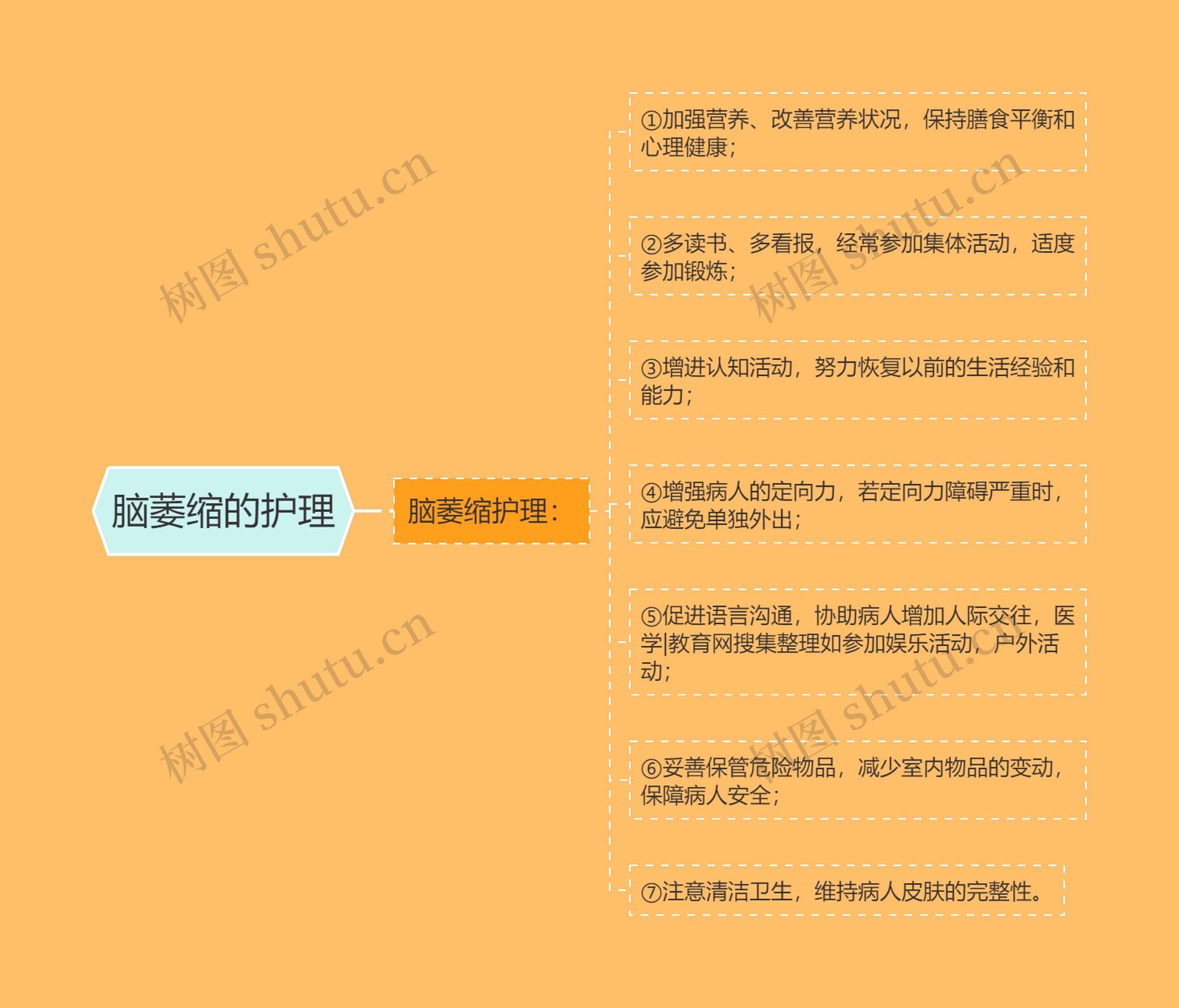 脑萎缩的护理思维导图