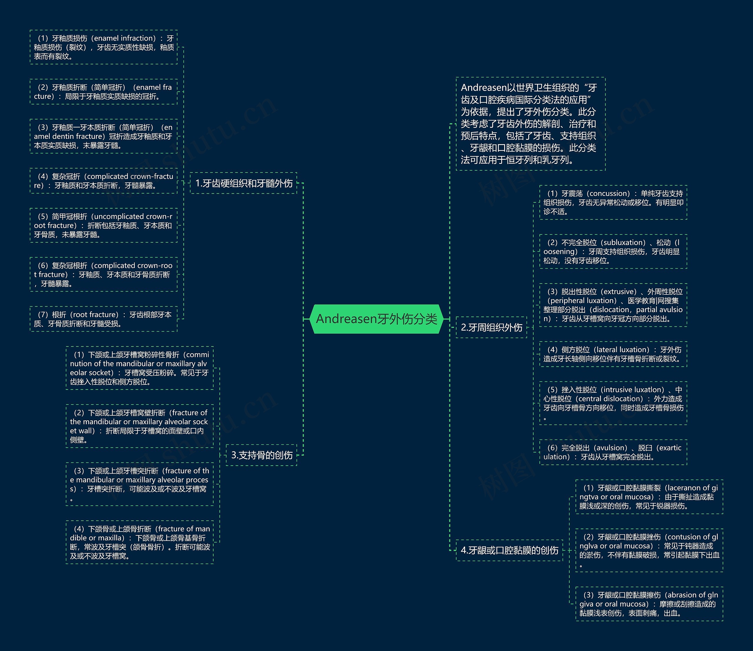 Andreasen牙外伤分类 Andreasen牙外伤分类