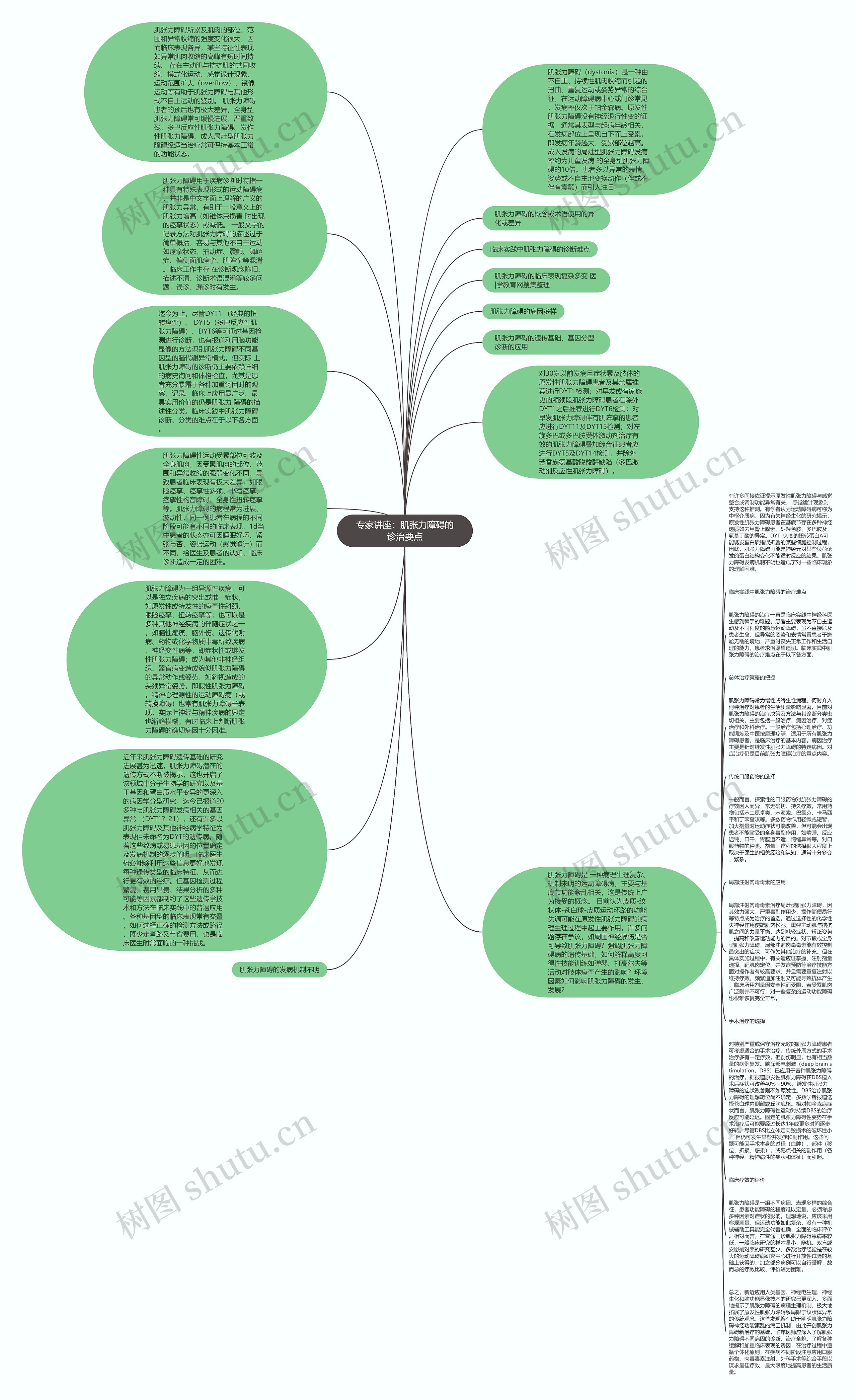 专家讲座：肌张力障碍的诊治要点思维导图