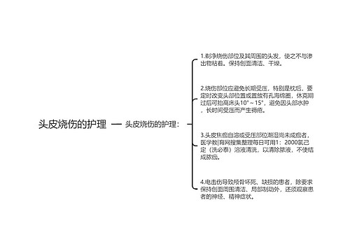 头皮烧伤的护理