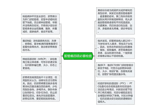 胆管癌四项必要检查