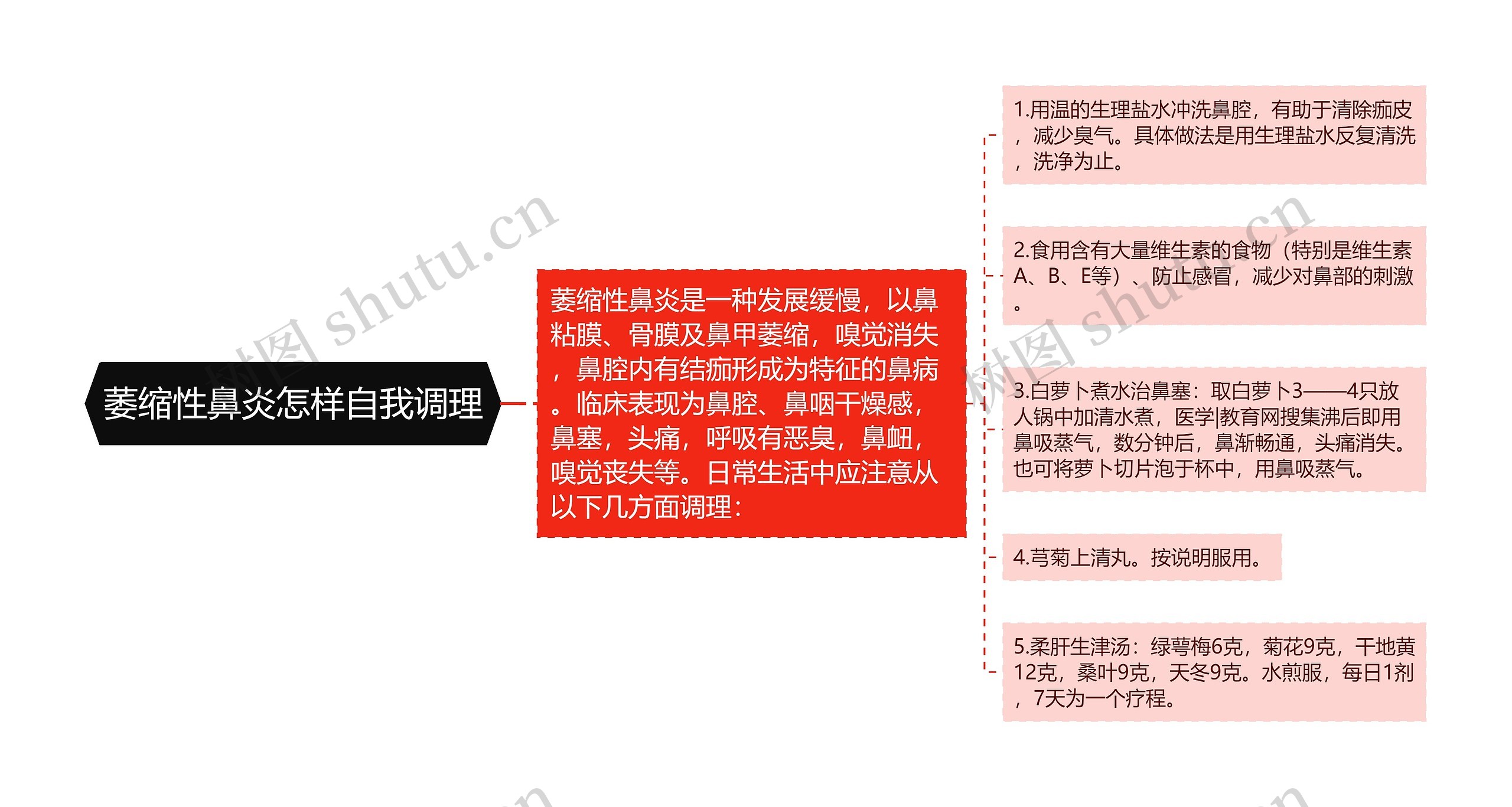 萎缩性鼻炎怎样自我调理思维导图