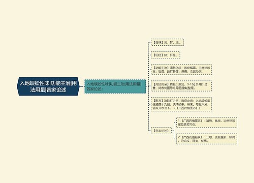 入地蜈蚣性味|功能主治|用法用量|各家论述