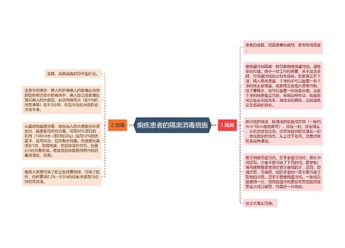 痢疾患者的隔离消毒措施