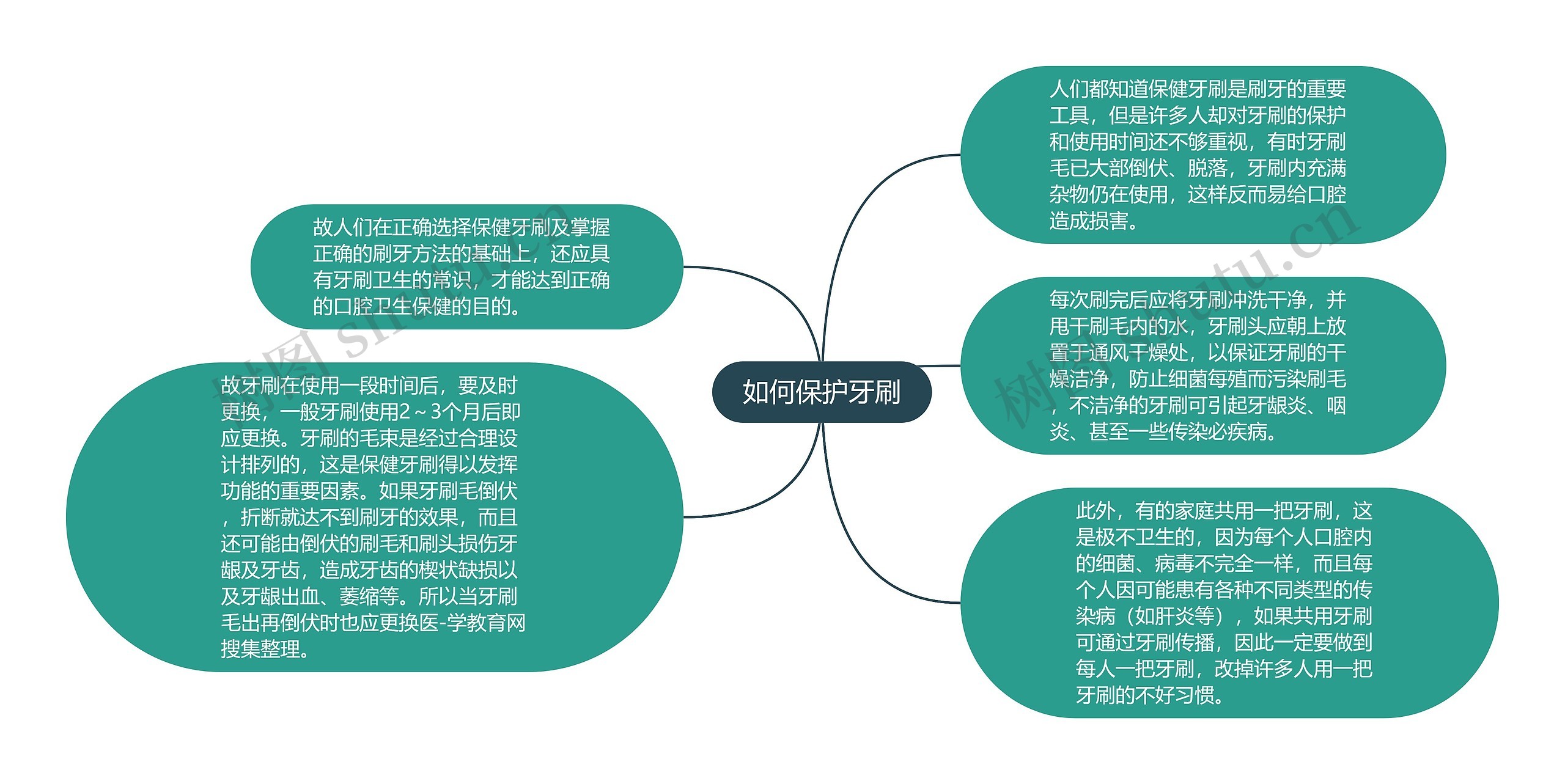 如何保护牙刷思维导图