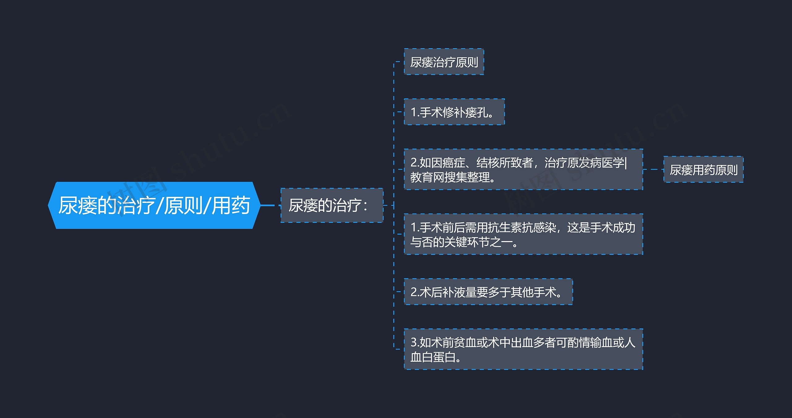 尿瘘的治疗/原则/用药