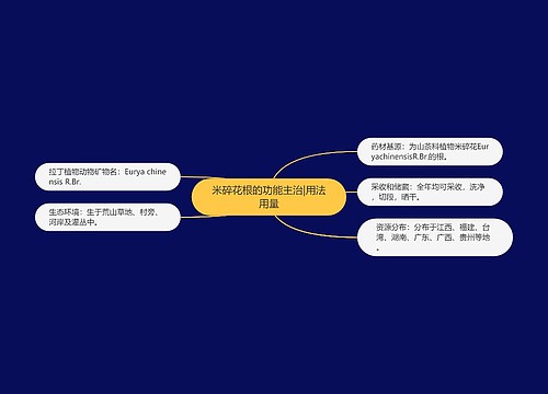 米碎花根的功能主治|用法用量