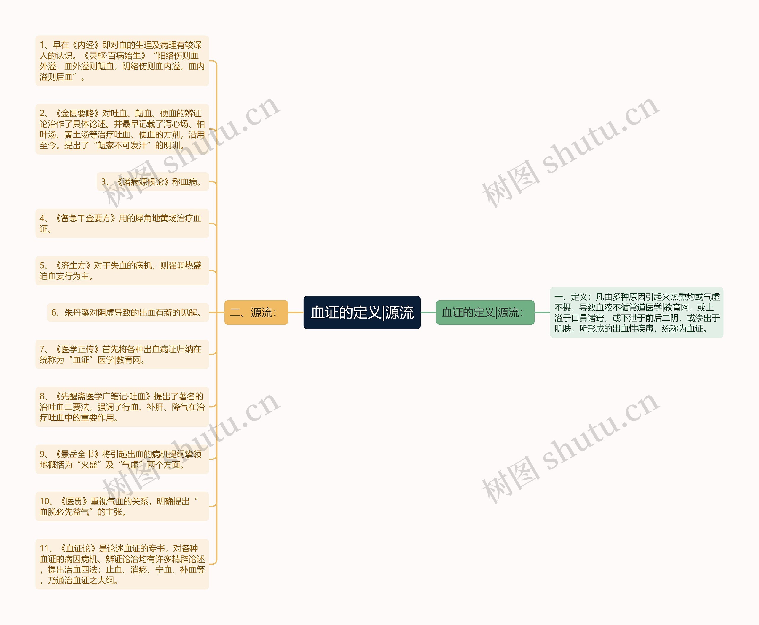 血证的定义|源流思维导图