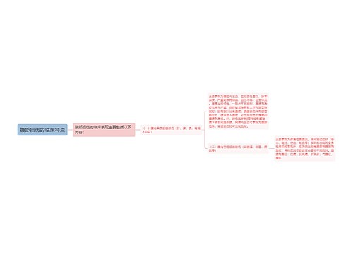 腹部损伤的临床特点