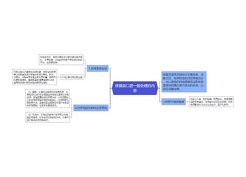 修复前口腔一般处理的内容