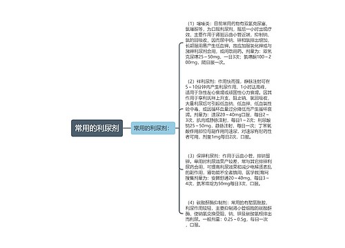 常用的利尿剂