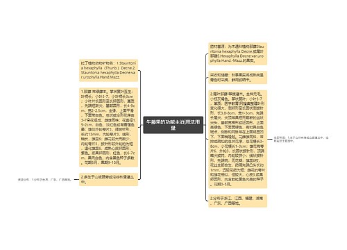 牛藤果的功能主治|用法用量