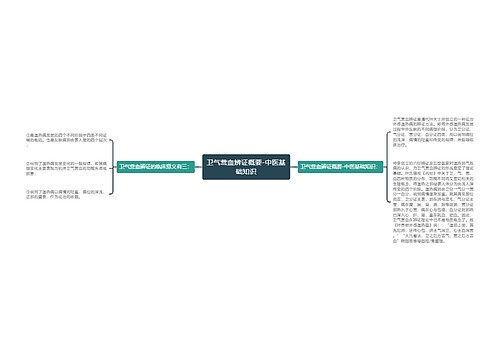 卫气营血辨证概要-中医基础知识