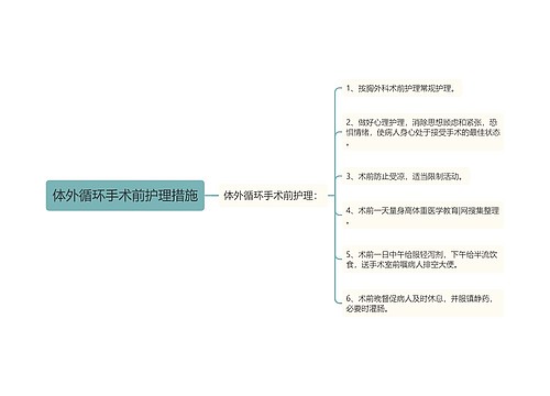 体外循环手术前护理措施