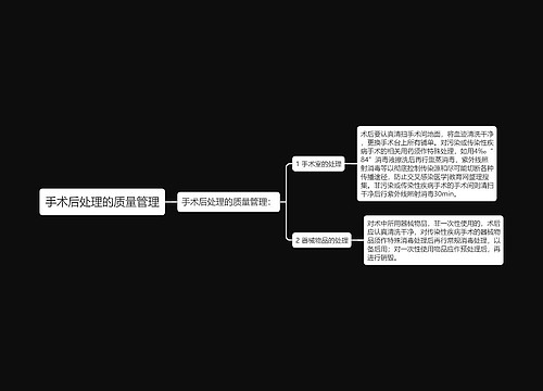 手术后处理的质量管理