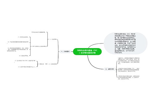 弥散性血管内凝血（DIC）的诊断和鉴别诊断
