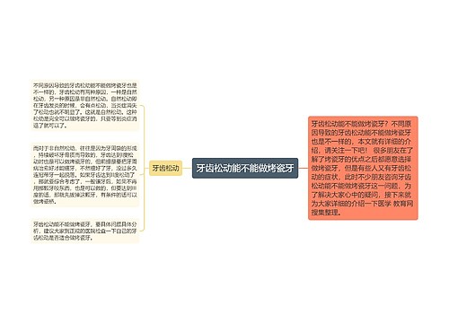 牙齿松动能不能做烤瓷牙