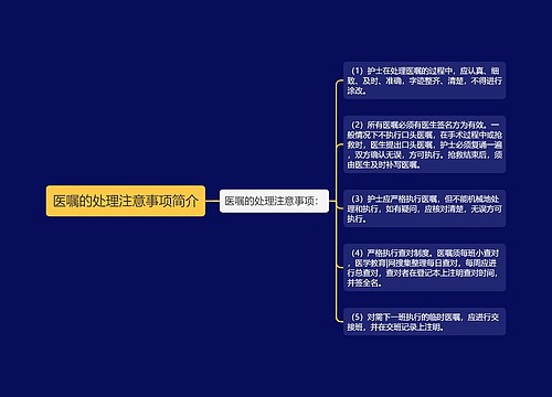 医嘱的处理注意事项简介