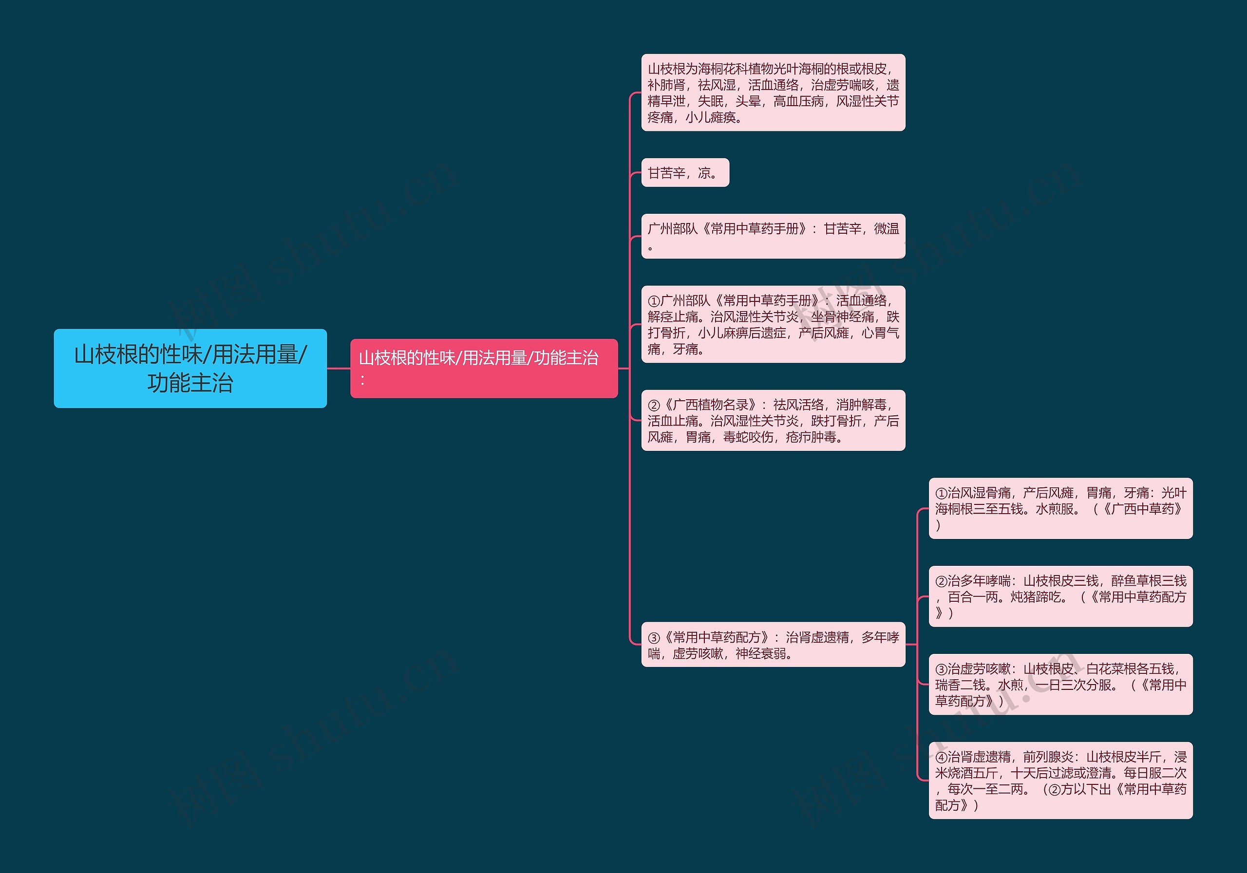 山枝根的性味/用法用量/功能主治 山枝根的性味/用法用量/功能主治