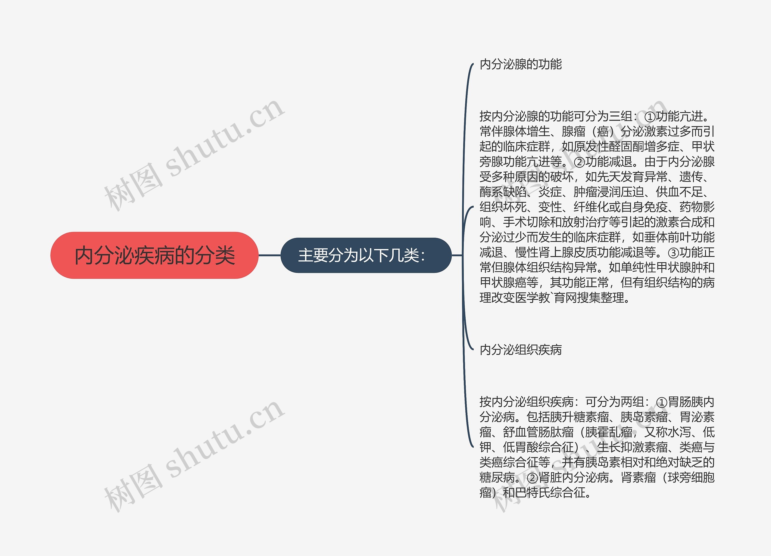 内分泌疾病的分类思维导图