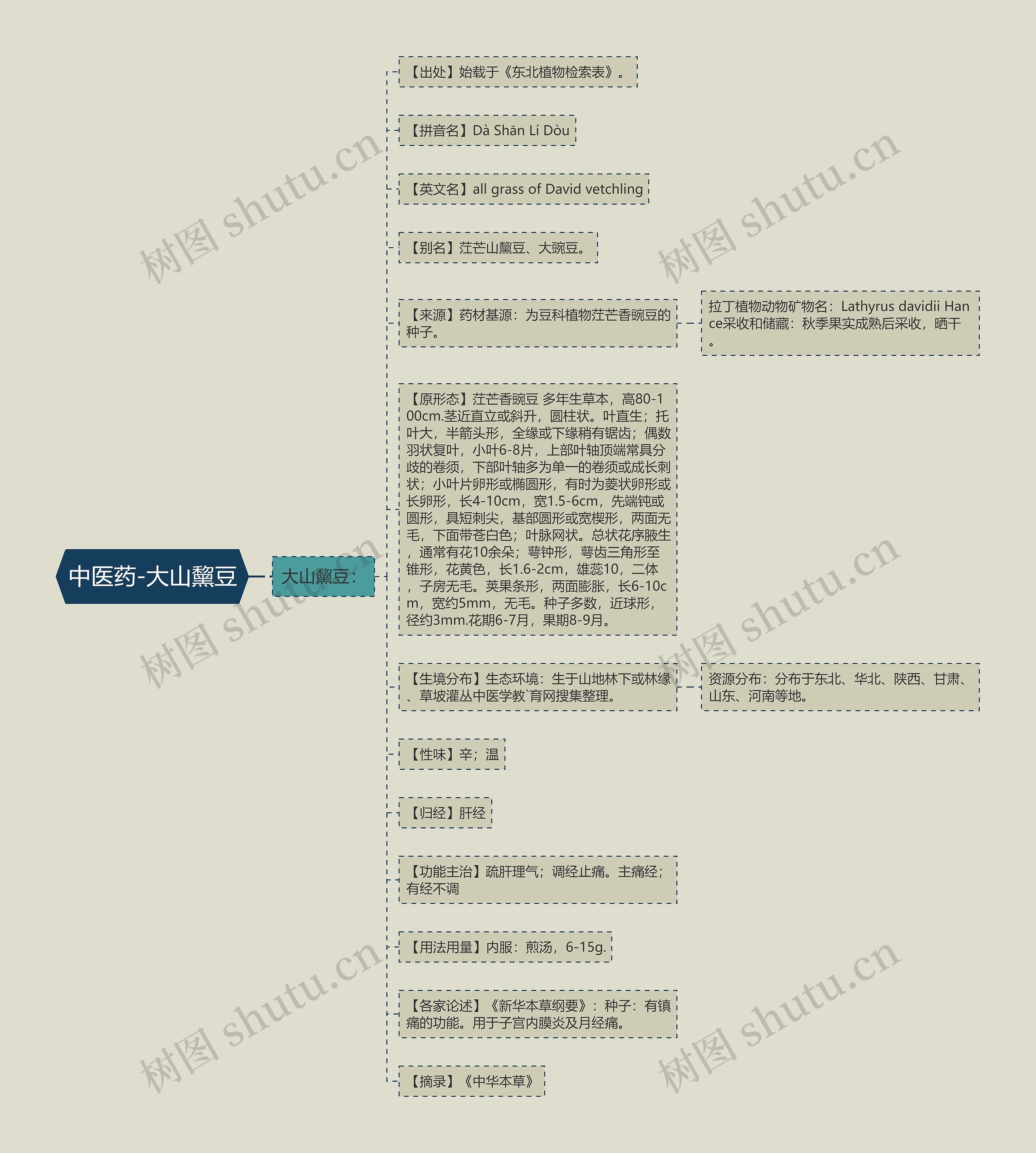 中医药-大山黧豆思维导图