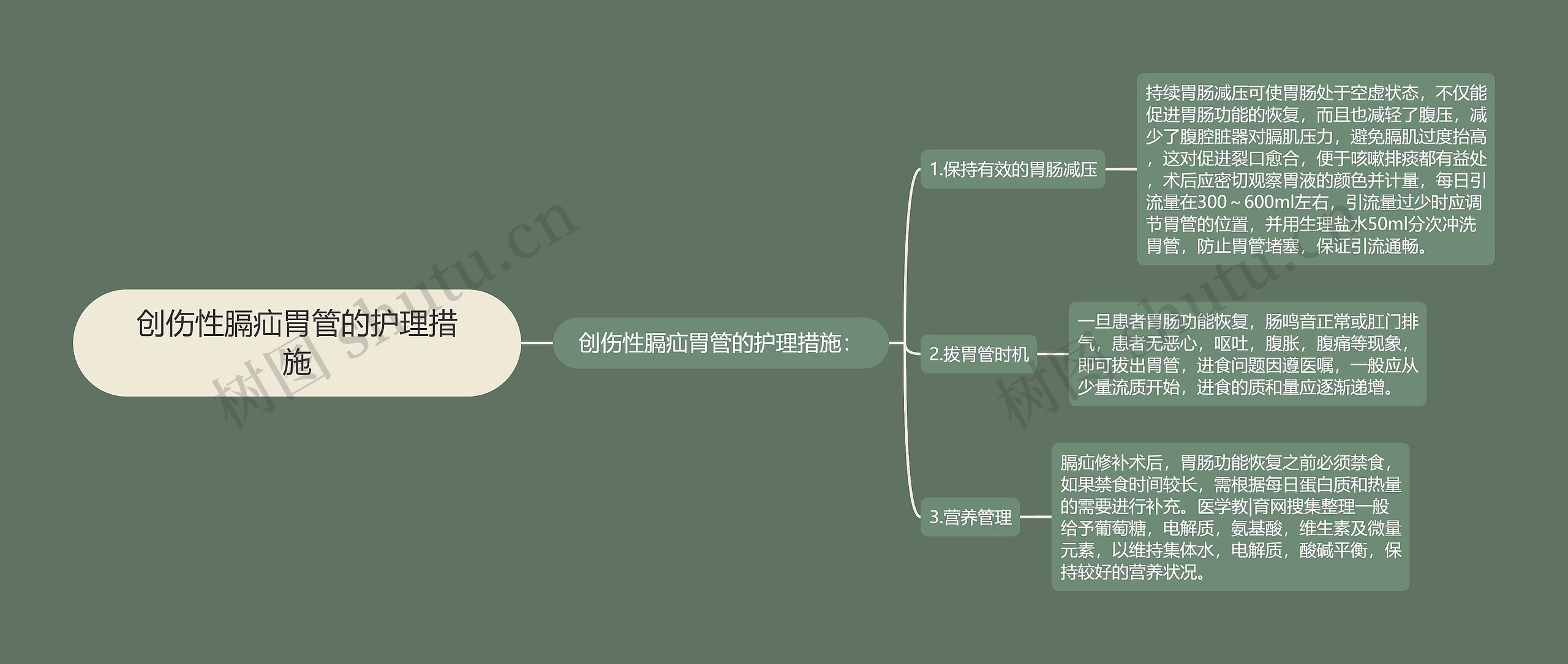 创伤性膈疝胃管的护理措施