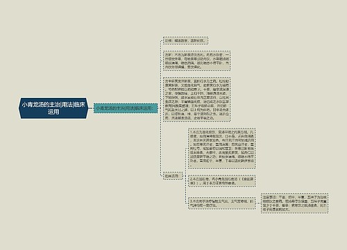 小青龙汤的主治|用法|临床运用