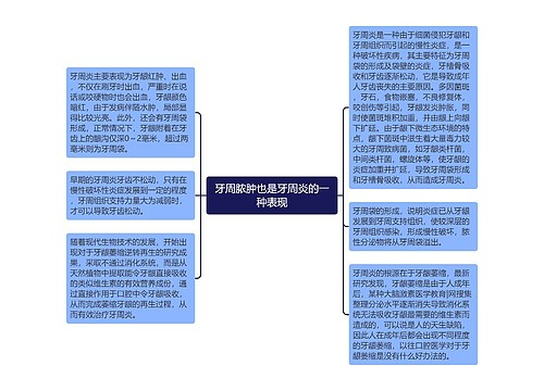 牙周脓肿也是牙周炎的一种表现