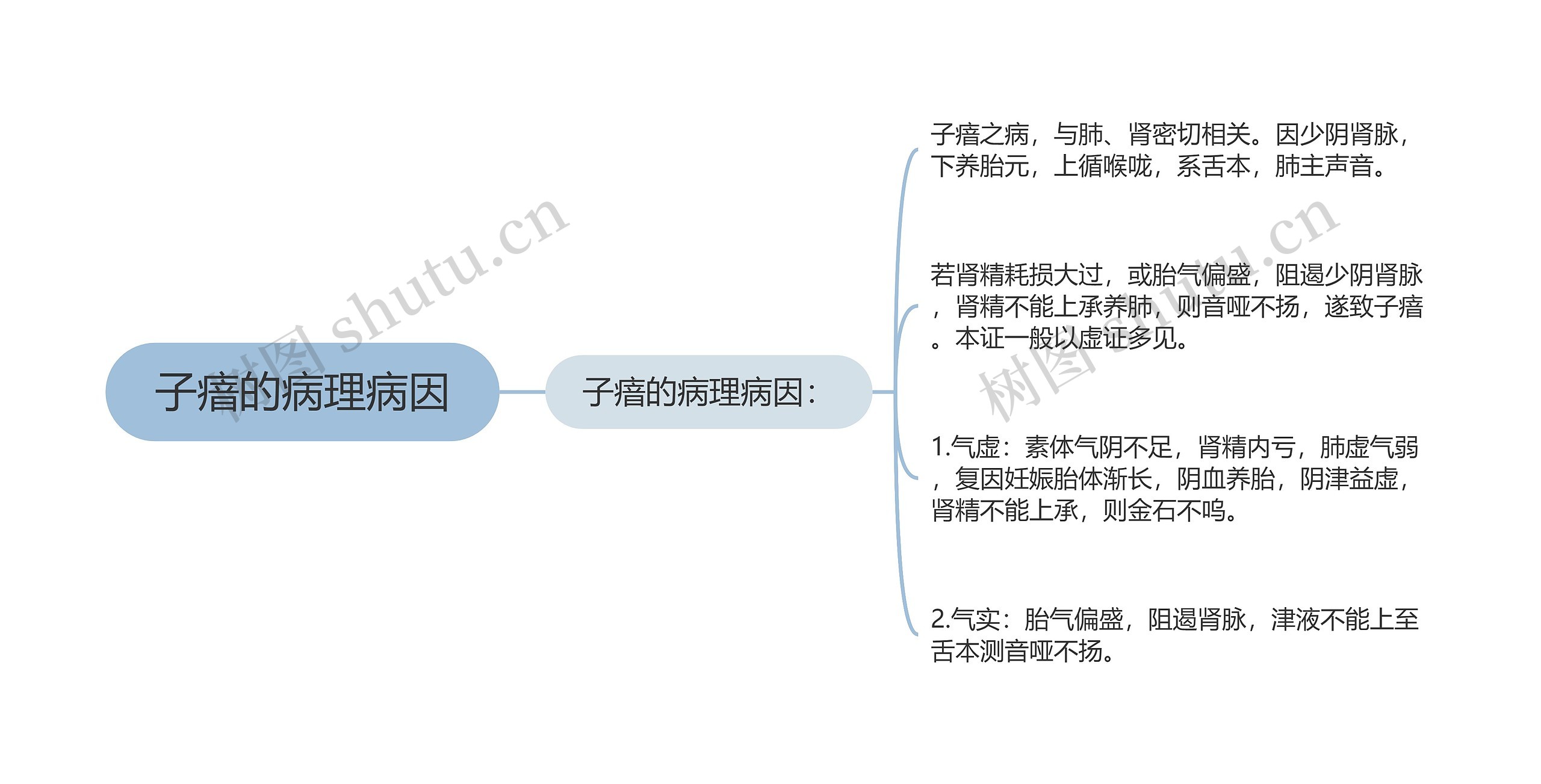 子瘖的病理病因思维导图